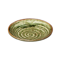 Arabori tallerken - rust oribe. Ø 13 cm