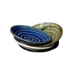 Arabori tallerken - rust oribe. Ø 13 cm