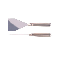 Bred mini paletkniv i rustfrit stål 17 cm