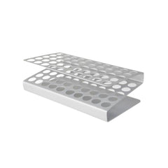 Aluminium holder til 50 reagensglas/tuber (til opfyldning), max 16 mm., 1 stk.