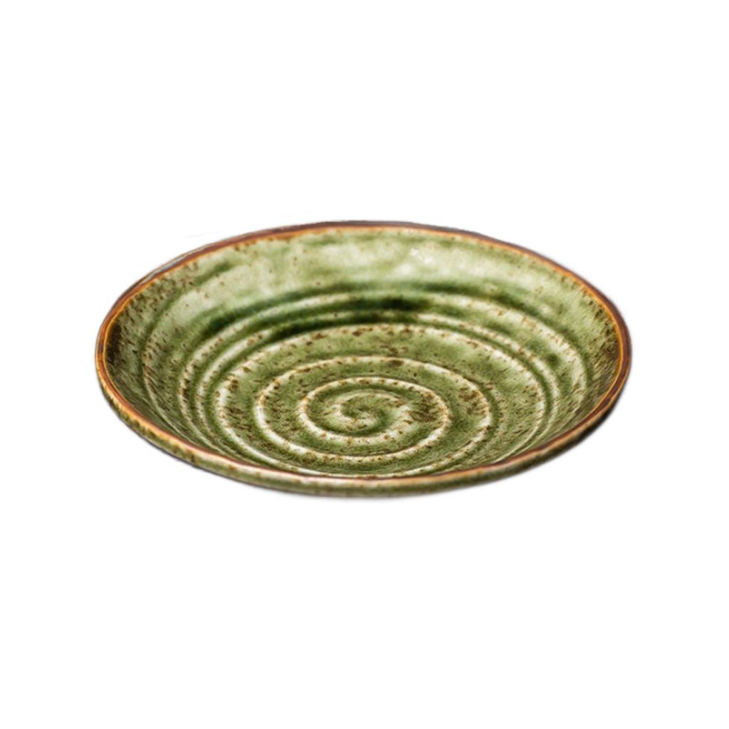 Arabori tallerken - rust oribe. Ø 13 cm