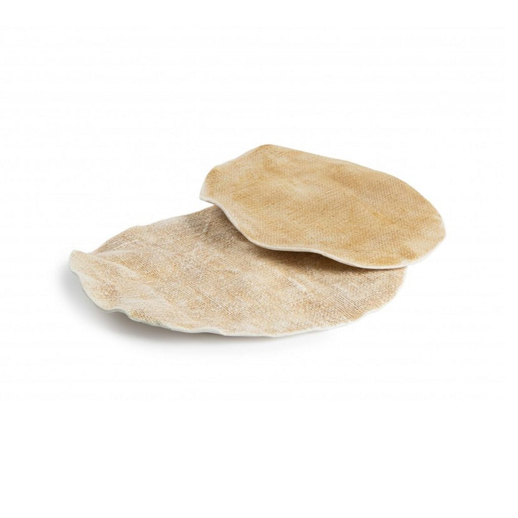 Burlap - stor Jute (sækkelærred) tallerken, 3 stk.