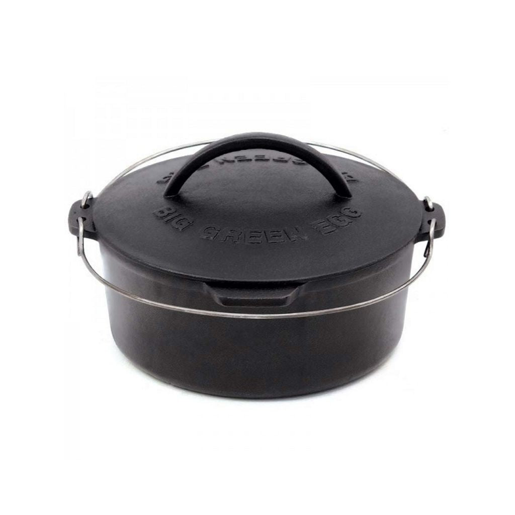 Big Green Egg Green Cast Iron Dutch Oven 5,2 L - 2XL, XLarge, Large, Medium