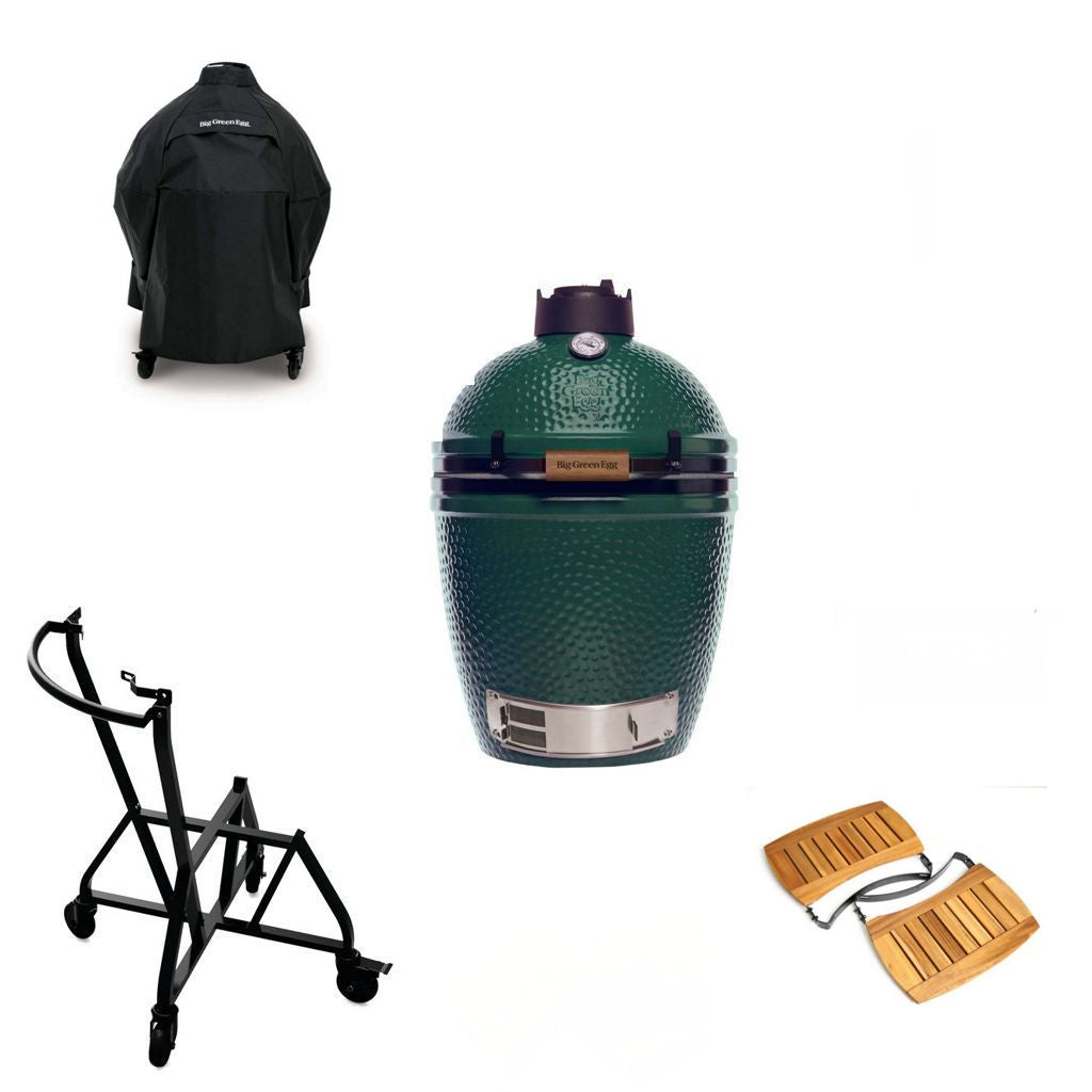 Big Green Egg Large – Startpakke med Integrated Nest+Handler, Sideborde (Mates) og Cover