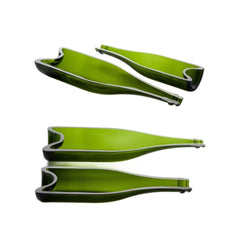 Champagne flaske som fad/tallerken, grøn i XS, 130 ml. 6 stk.