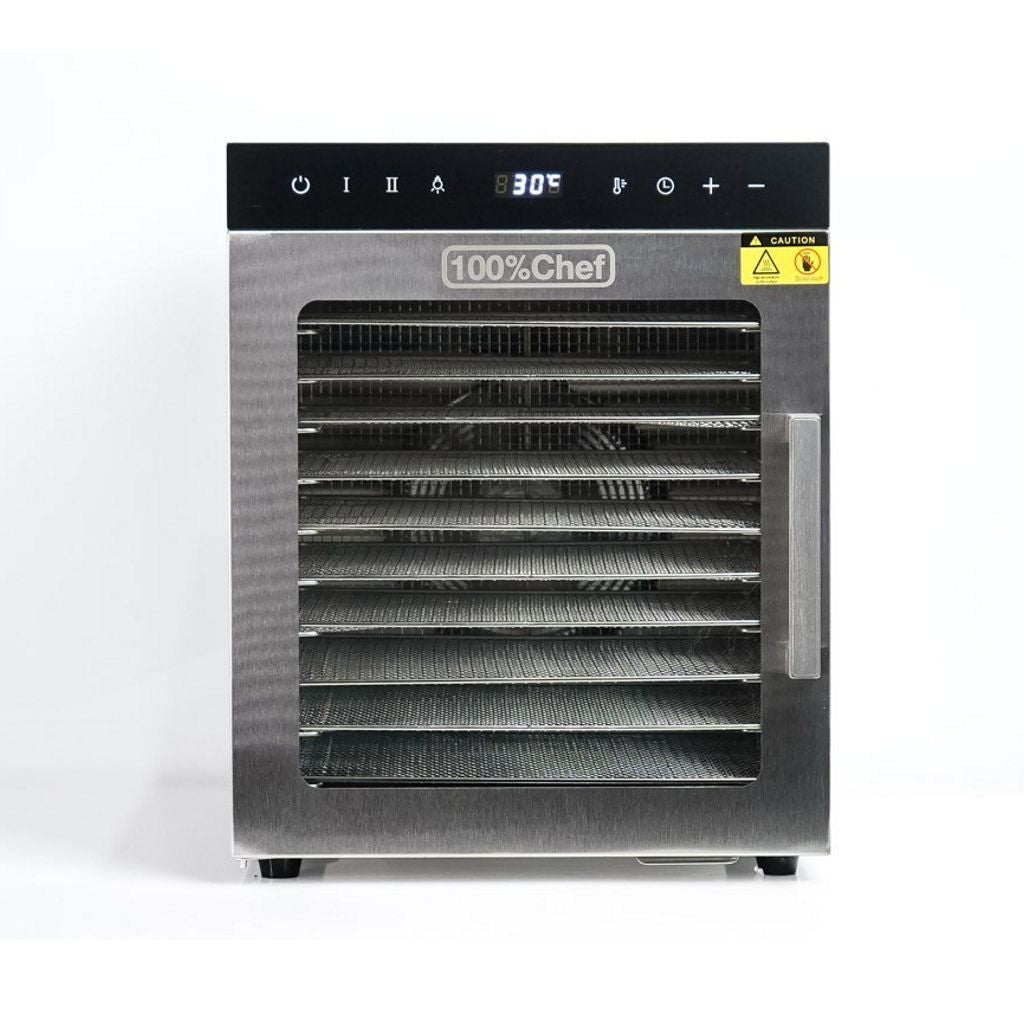 Drycook dehydrator til 10 bakker med dobbelt temperatur
