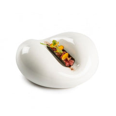 Dune - Taco design, glaseret hvid, Ø17, 1 stk.