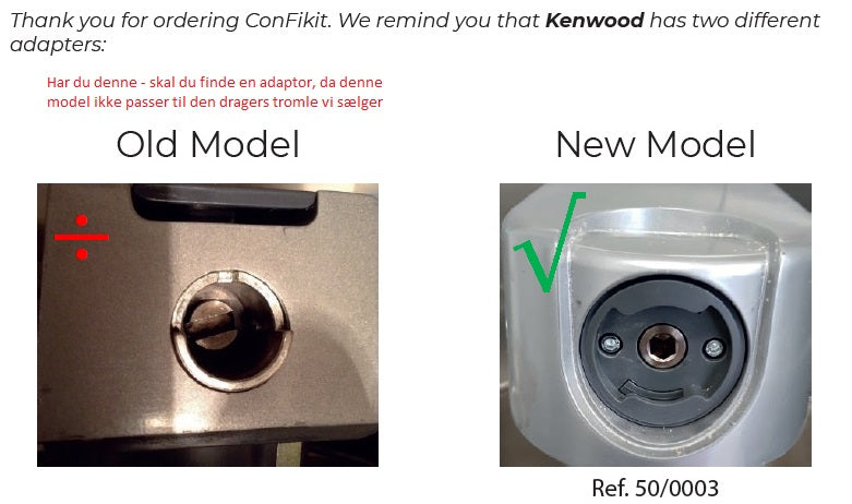 Dragee tromle ”Confi Kit” til Kenwood køkkenmaskiner