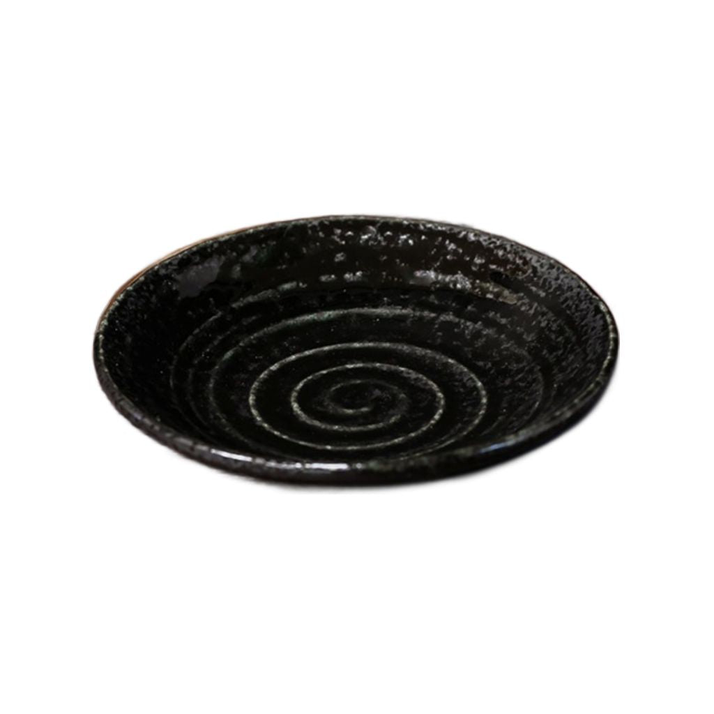 Arabori tallerken - silver and black. Ø13 cm